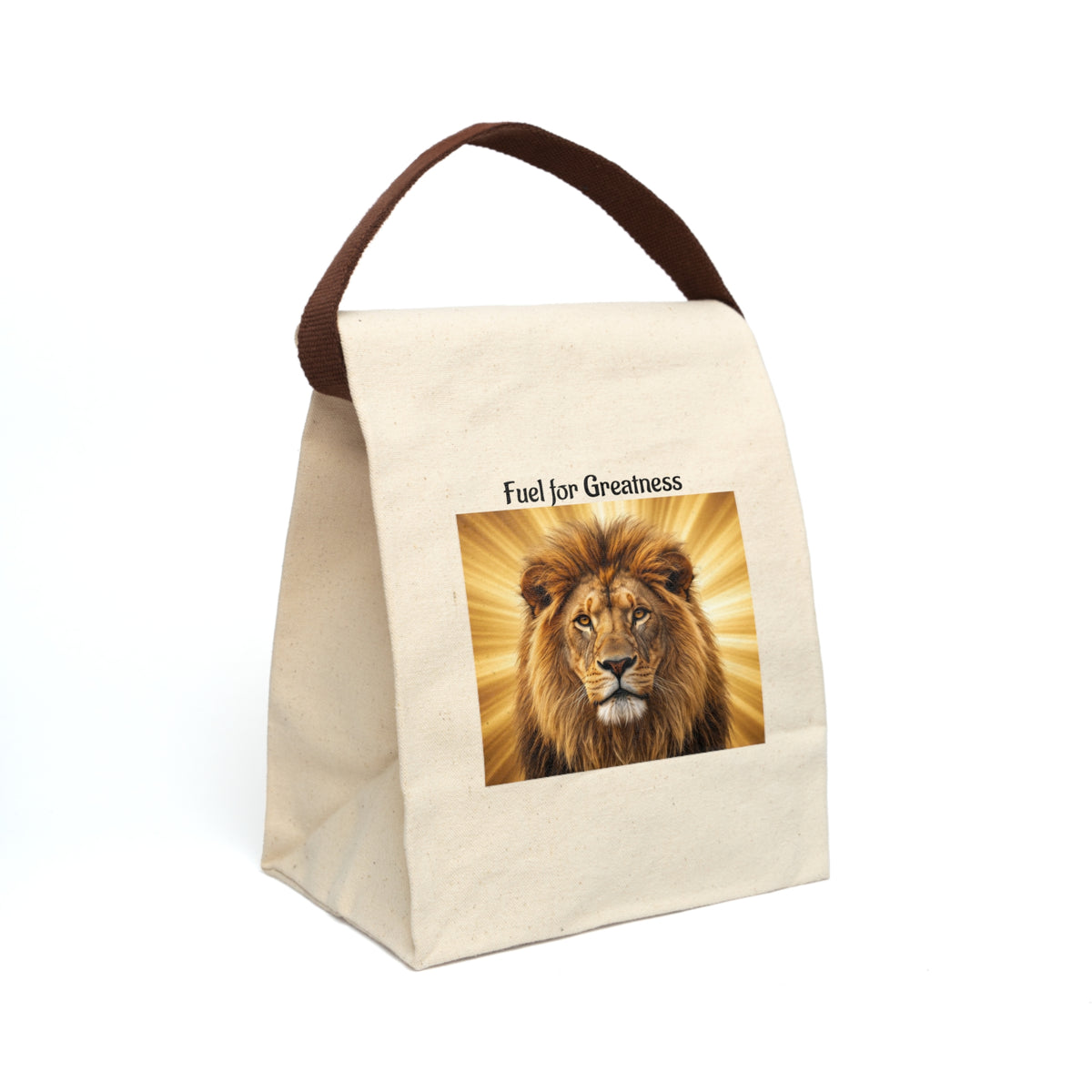 Lion 'Fuel for Greatness' Canvas Lunch Bag