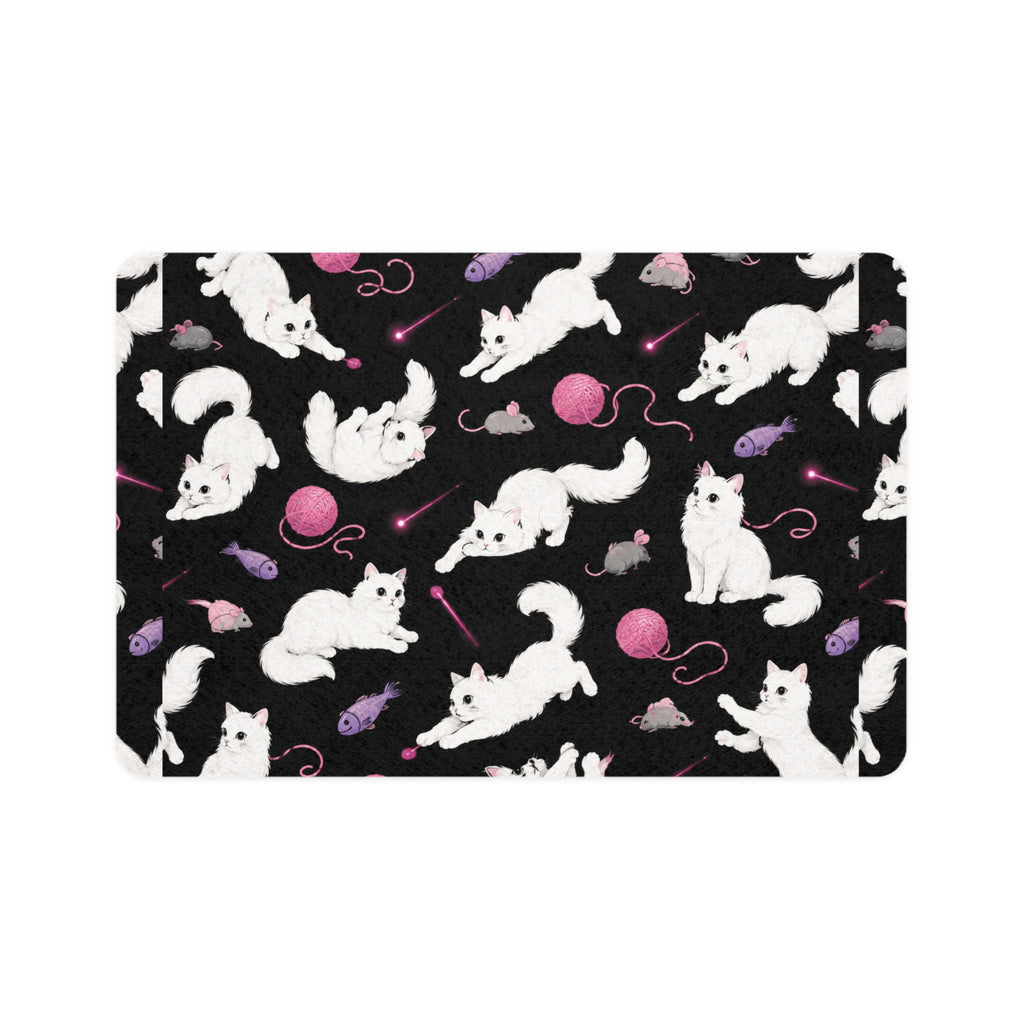 Cat Mealtime Mat (12x18) — Non-Slip Feeding Playful Mat for Cats