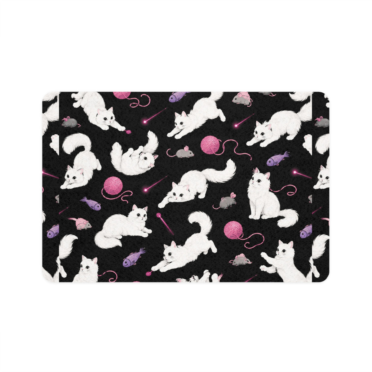 Cat Mealtime Mat (12x18) — Non-Slip Feeding Playful Mat for Cats