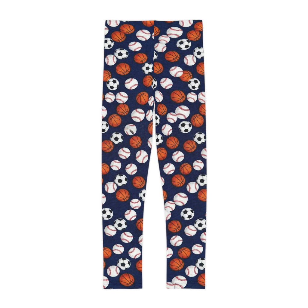 Kids Sports Balls Leggings — All Soccer, Basketball & Baseball Players Invited
