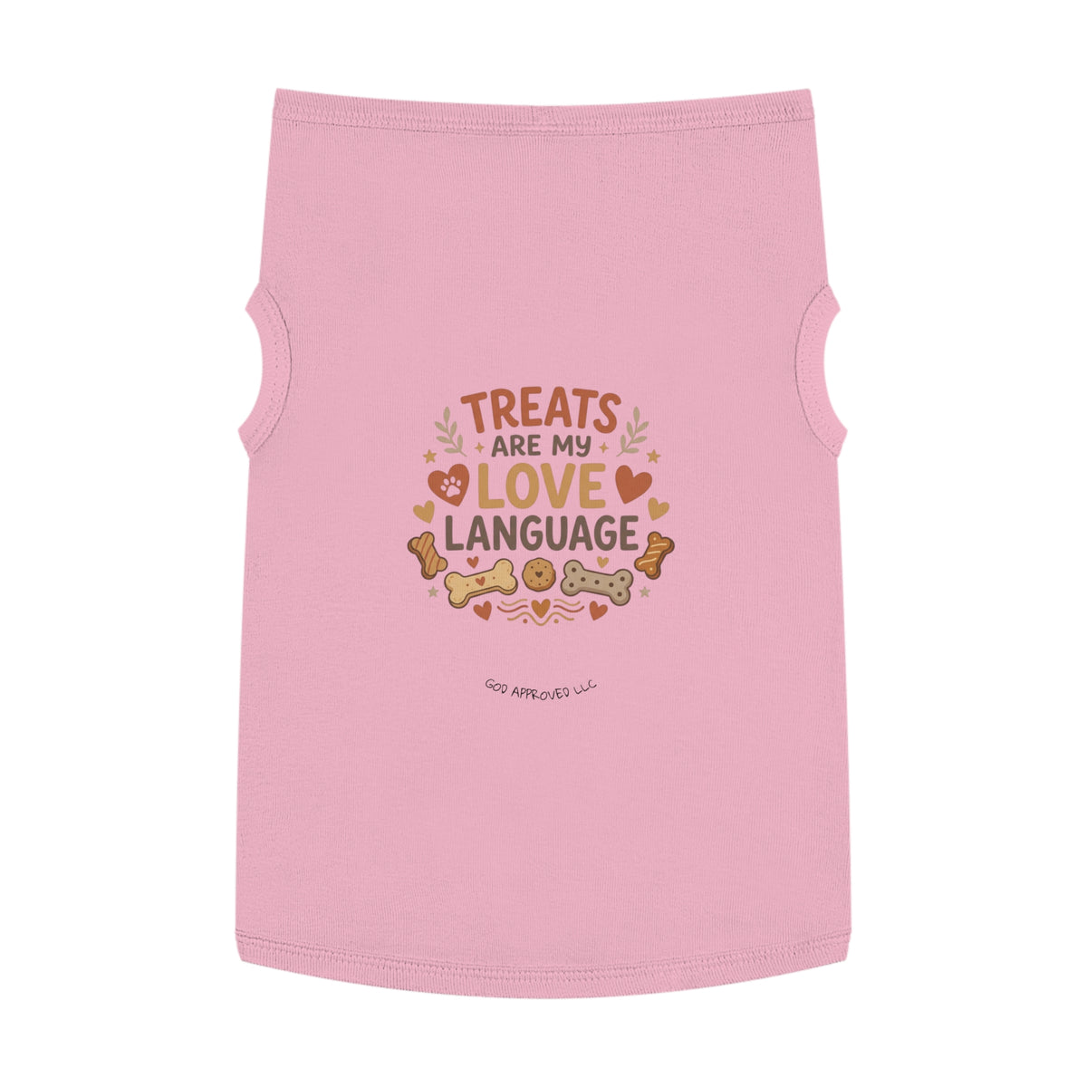 Dog Tank Top - "Treats Are My Love Language" Cute Pet Tee