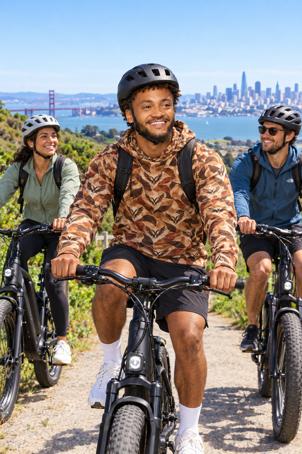 Autumn Pattern Hoodie — All-Over Print Warmup Hoodie