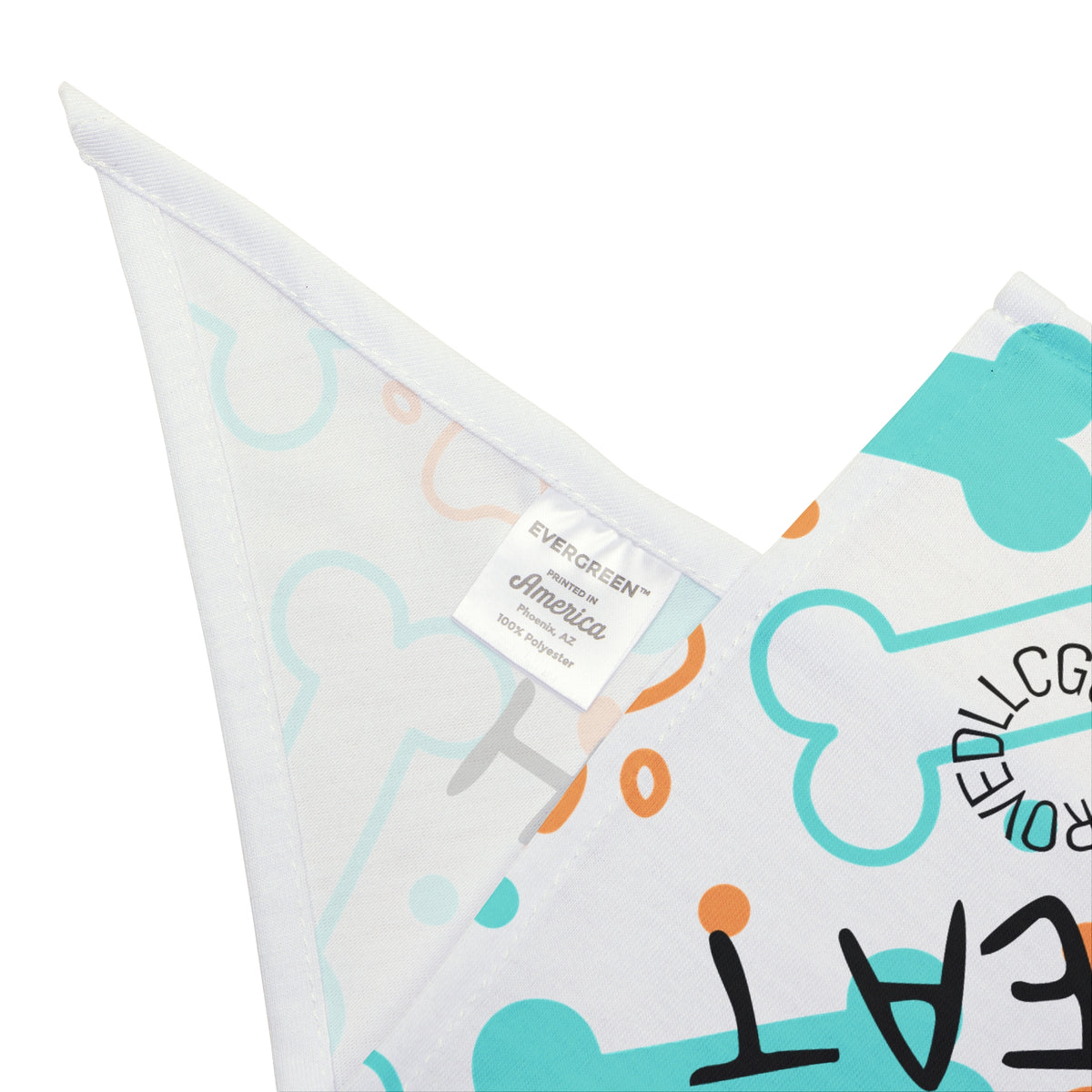 Walk, Fetch, Faith Repeat Pet Bandana — Dog Bandana with Bones & Paw Print Design
