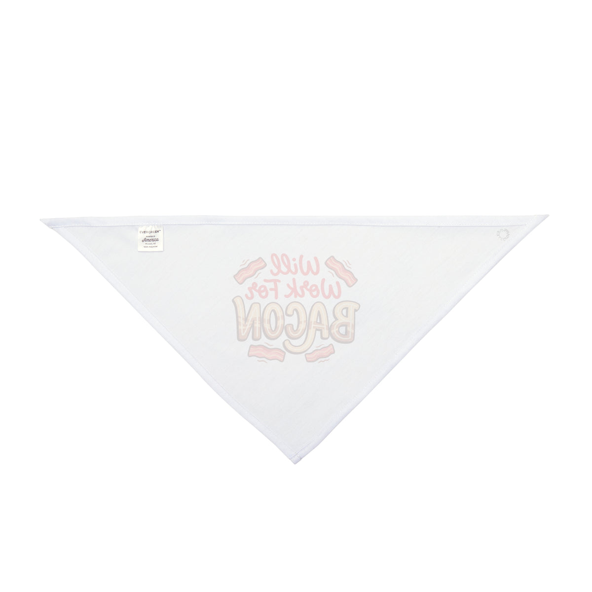 Pet Bandana — "Will Work for Bacon" Funny Dog Bandana, Cute Pet Accessory for Treat-Loving Pups