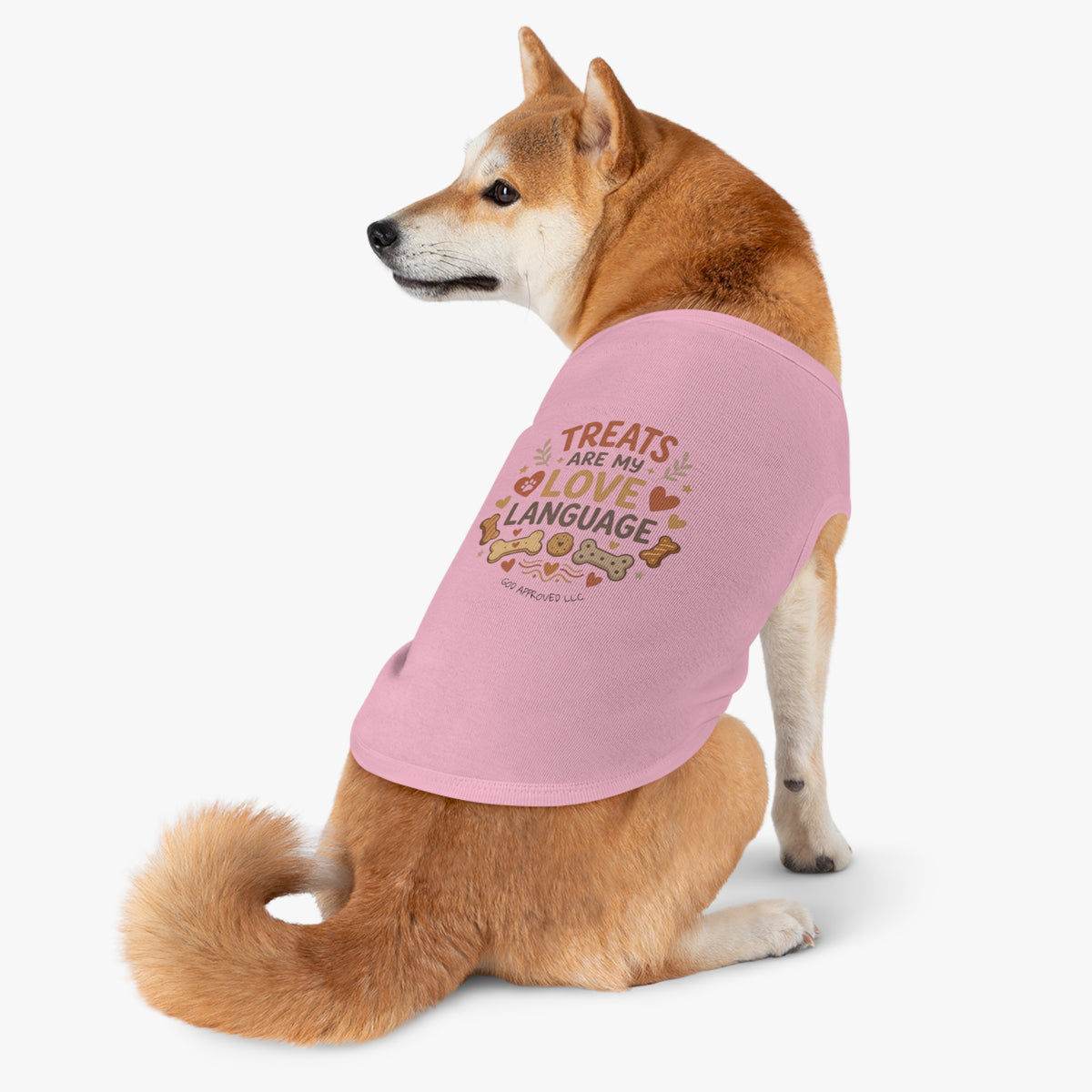 Dog Tank Top - "Treats Are My Love Language" Cute Pet Tee