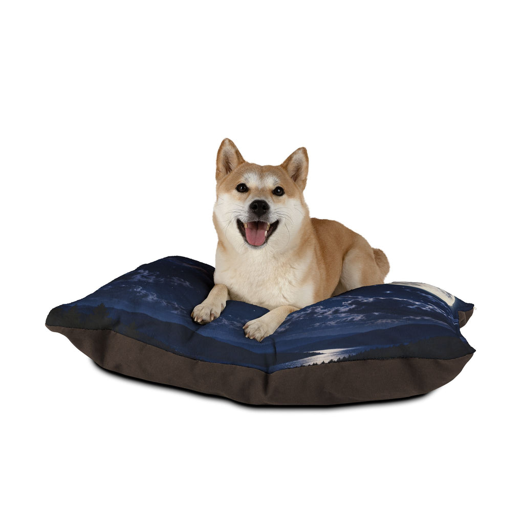 Moonlit Night Pet Bed — Galaxy Starry Sky Dog & Cat Cushion