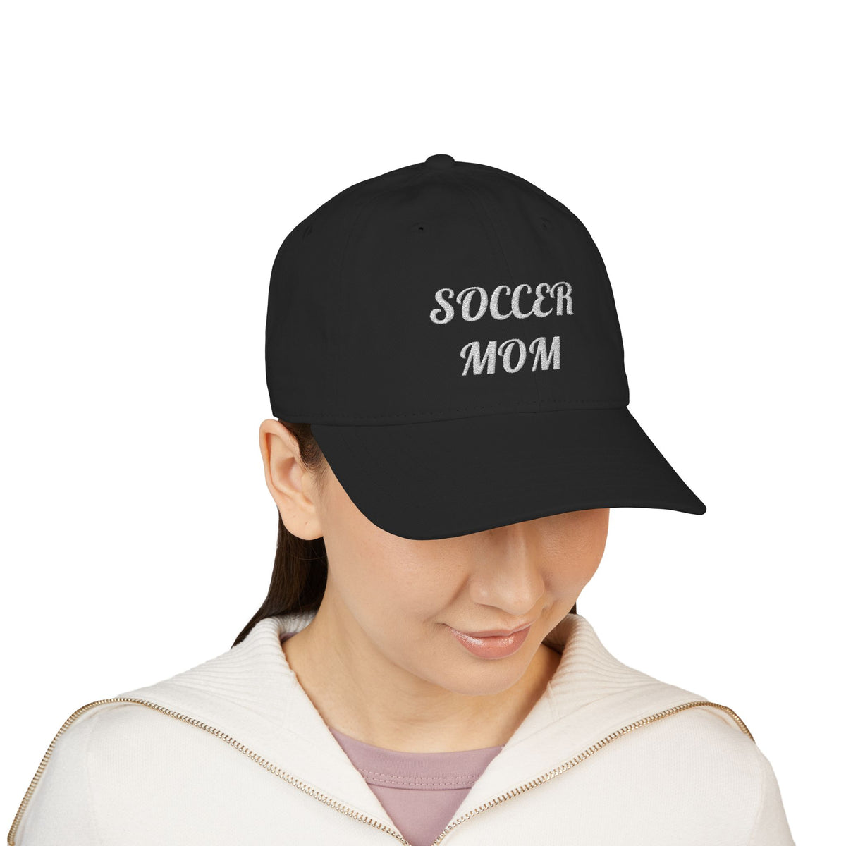 Soccer Mom Embroidered Baseball Cap — Organic Cotton, Mom Gift