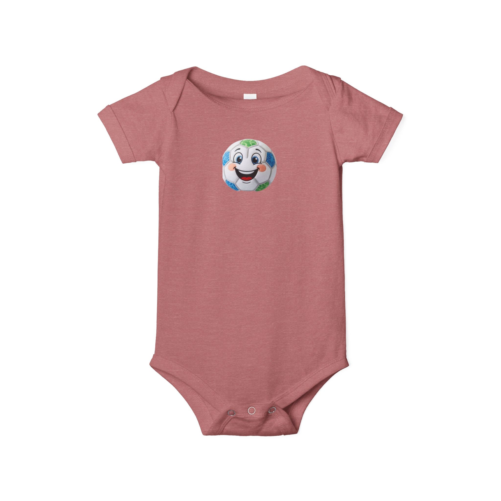 Happy Soccer Ball Baby Onesie — Cute Infant Soccer One-Piece