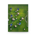 Soccer Pattern Hardcover Journal — Green Football Notebook for Players & Fans