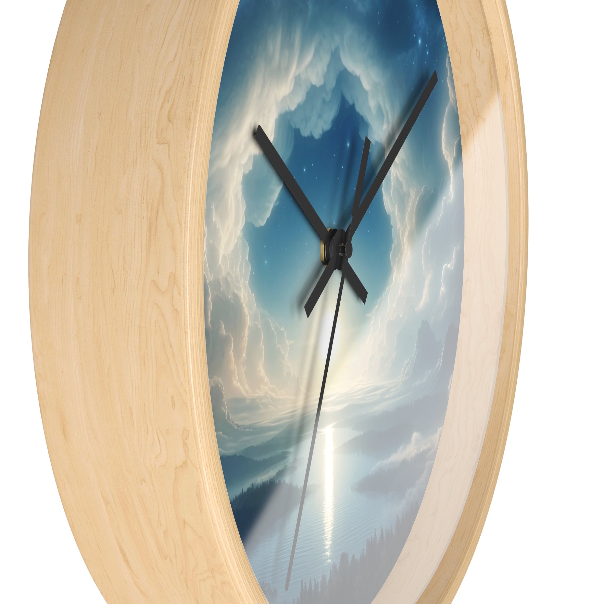 Sunrise Portal Wall Clock — Dreamy Celestial Landscape Clock