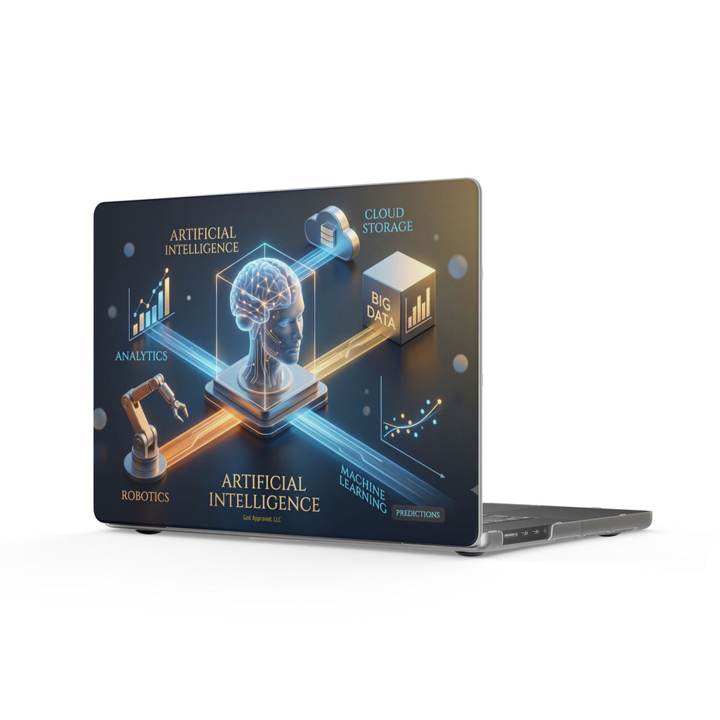 AI Circuit Matte MacBook Case — AI Design