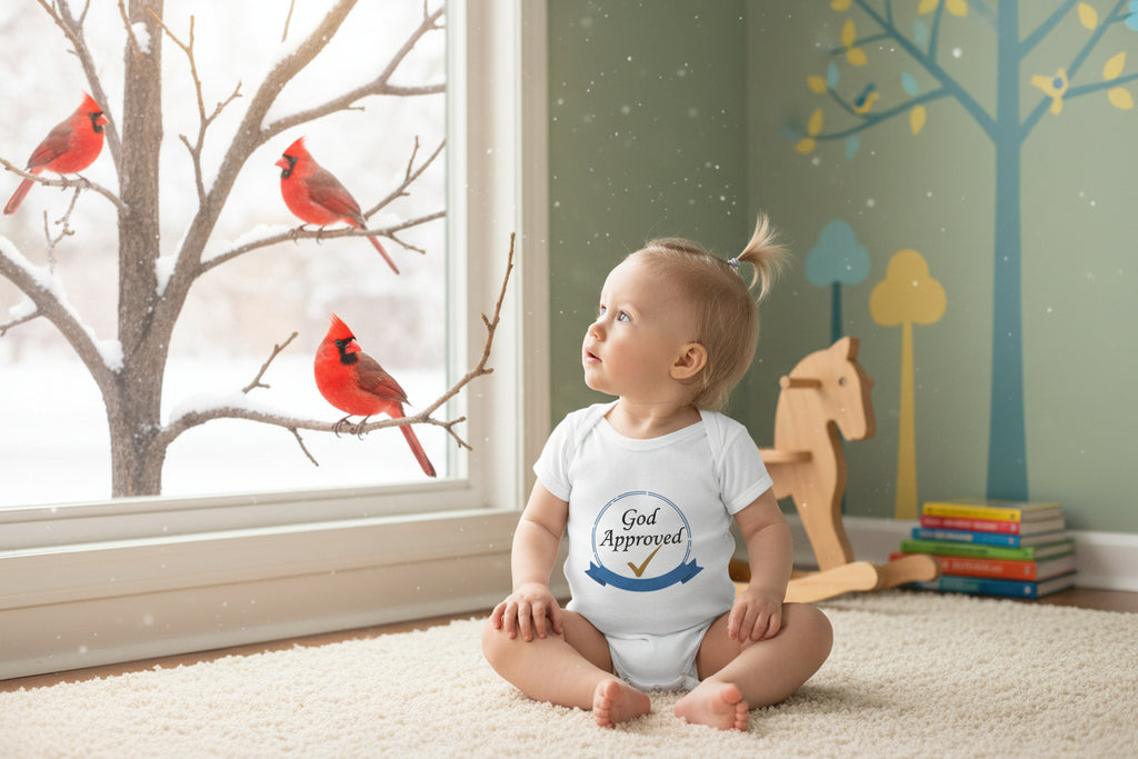 The Victor Blue Ribbon Baby Onesie