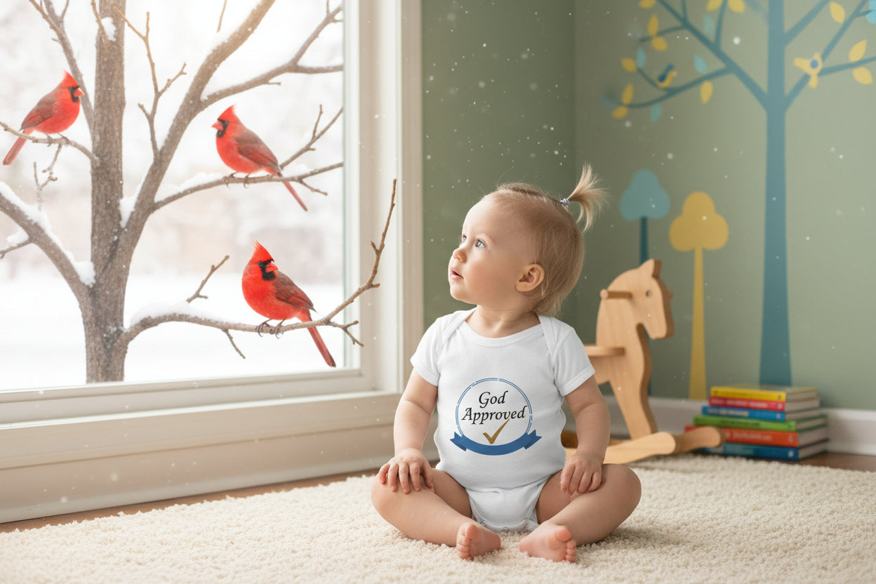The Victor Blue Ribbon Baby Onesie