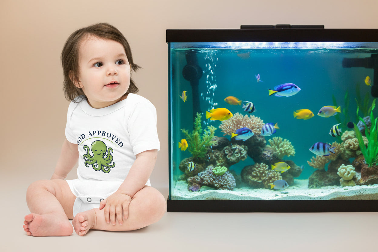 Baby Short Sleeve Octopus Onesie
