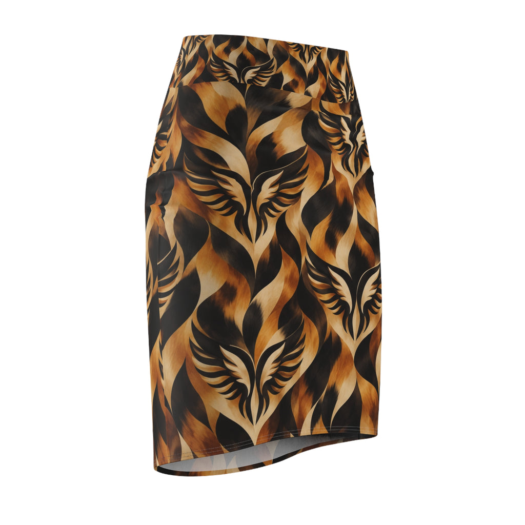 Flame Wing Pencil Skirt
