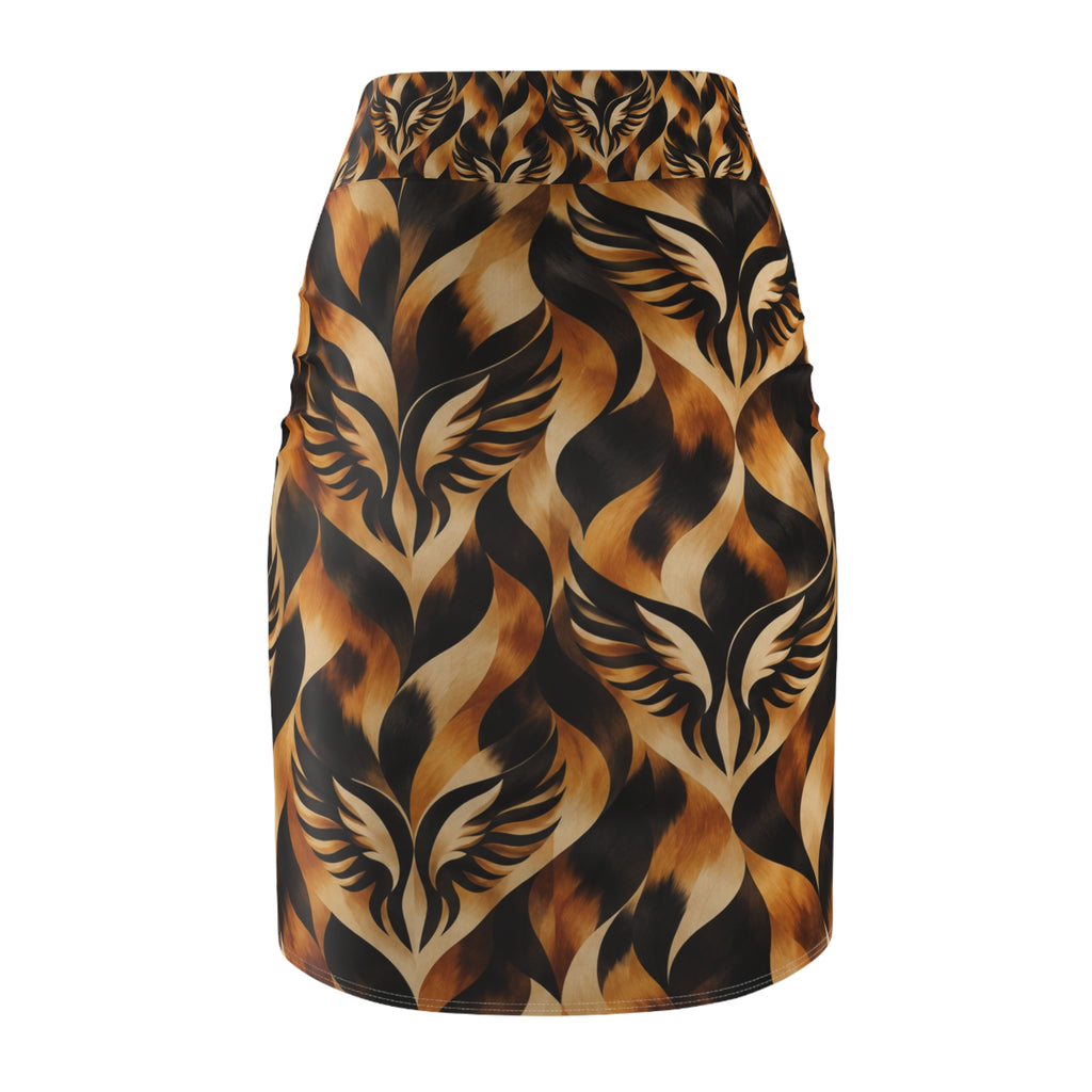 Flame Wing Pencil Skirt