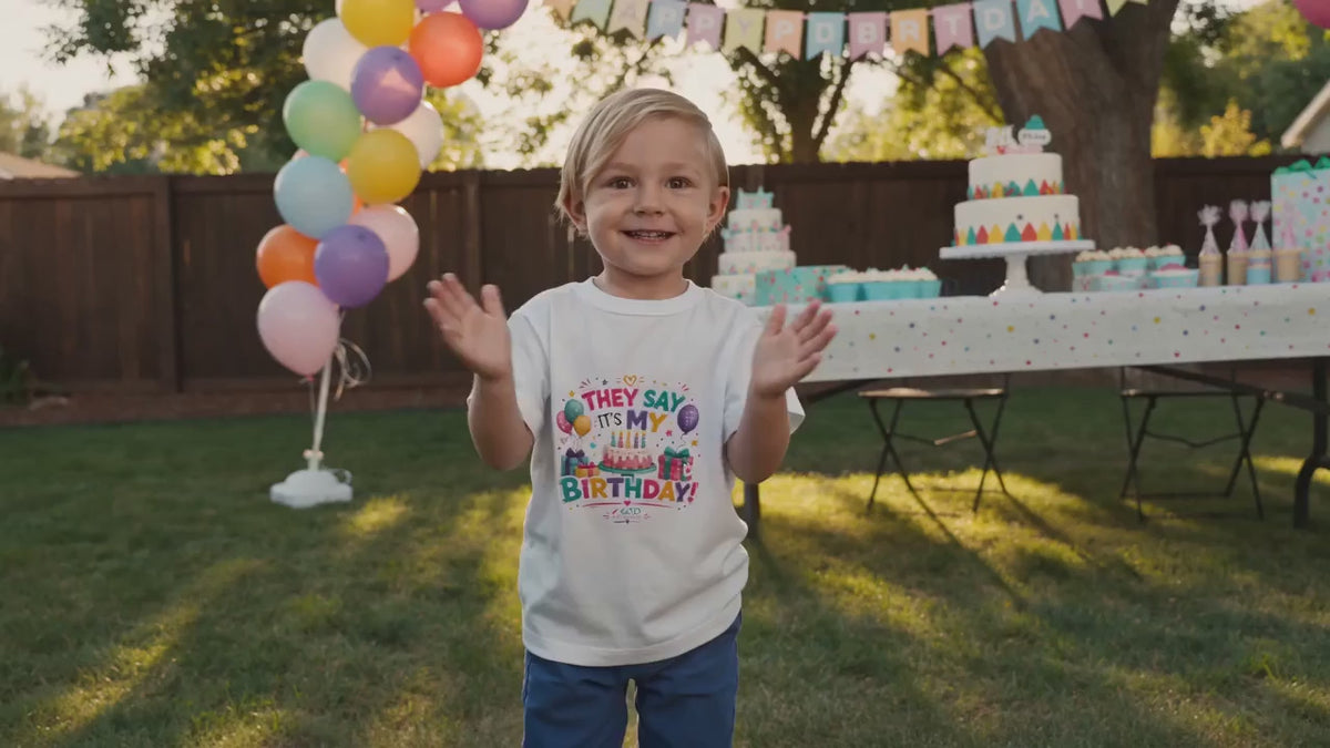 Birthday Toddler T-Shirt — "It's My Birthday: Blessed. Loved. Celebrated."